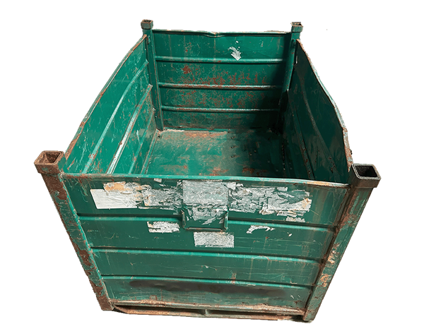 Used HPJ Industries 64" x 44" x 42" Steel Tub 64" Side - 2 Drop Doors - Image 2