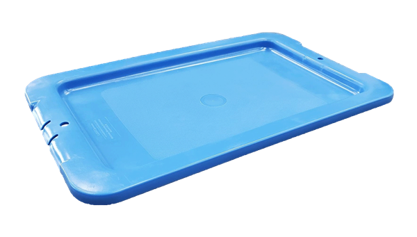 Used Orbis 12" x 7" Blue Hand Tote Lid
