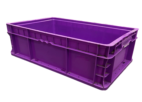 Used HPJ Industries  24" x 15" x 7" Purple Hand Tote Reinforced Bottom