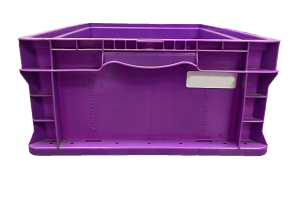 Used HPJ Industries  24" x 15" x 7" Purple Hand Tote Reinforced Bottom - Image 3