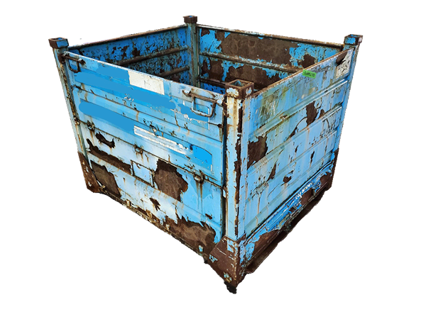 Used HPJ Industries Reconditioned 52" x 44.5" x 42" Collapsible Steel Tube - 2 Drop Doors