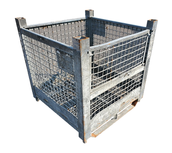 Used HPJ Industries 36" x 36" x 37" Wire Basket  on 36" Side - 1 Drop Door - Image 4