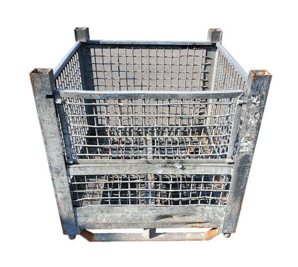 Used HPJ Industries 36" x 36" x 37" Wire Basket  on 36" Side - 1 Drop Door - Image 2