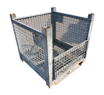 Used HPJ Industries 36" x 36" x 37" Wire Basket - 1 Drop Door 36" Side