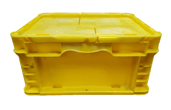 15" x 12" x 7" Used Yellow Flip Top Hand Tote - Image 3