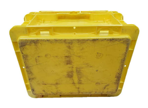 15" x 12" x 7" Used Yellow Flip Top Hand Tote - Image 4