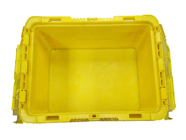 15" x 12" x 7" Used Yellow Flip Top Hand Tote - Image 2