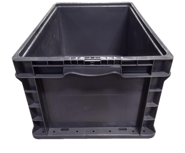 Used HPJ Industries  24" x 15" x 11" Gray Hand Tote Smooth Bottom - Image 4