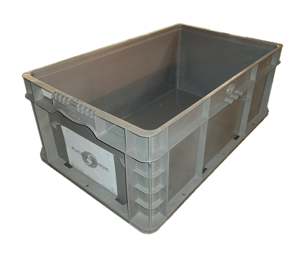 New Orbis 24" x 15" x 9" Gray Hand Tote Smooth Bottom