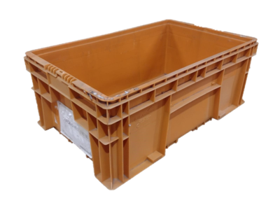 Used HPJ Industries  24" x 15" x 9" Orange Hand Tote Reinforced Bottom