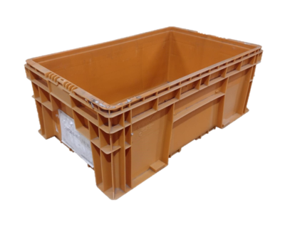 Used HPJ Industries 24" x 15" x 9" Orange Hand Tote Reinforced Bottom