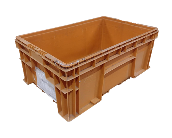 Used HPJ Industries  24" x 15" x 9" Orange Hand Tote Reinforced Bottom