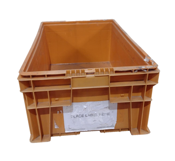 Used HPJ Industries  24" x 15" x 9" Orange Hand Tote Reinforced Bottom - Image 4