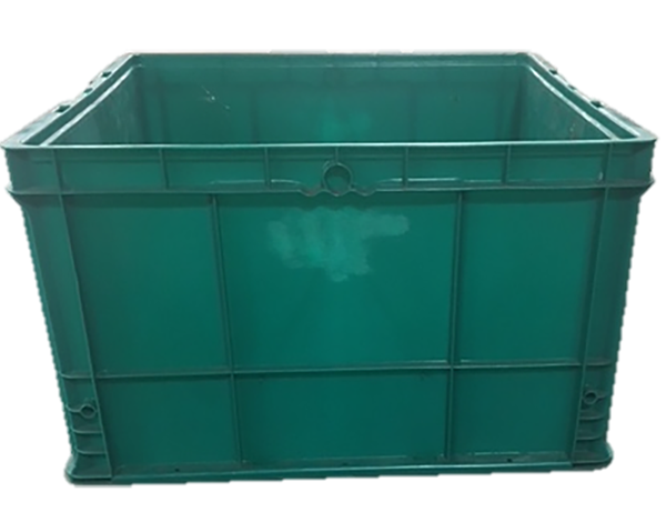 Used HPJ Industries  24" x 22" x 14" Green Hand Tote Reinforced Bottom