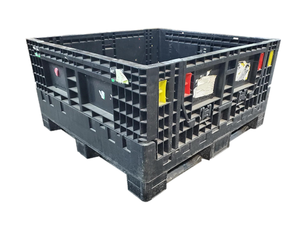 Reconditioned HPJ Industries 45" x 48" x 25" All Black All Good Runner Bulk Container