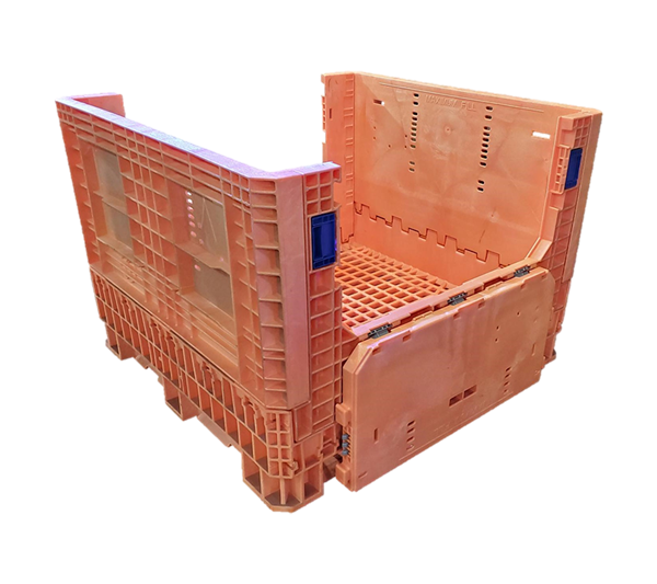 New Orbis 45" x 48" x 34" All Orange HDRNV Bulk Container - Image 3