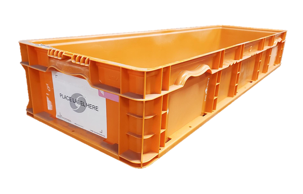 Used HPJ Industries  48" x 15" x 7" Orange Hand Tote Reinforced Bottom