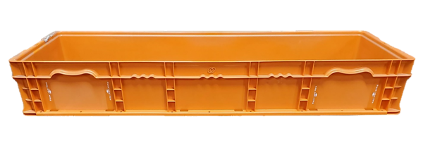 Used HPJ Industries  48" x 15" x 7" Orange Hand Tote Reinforced Bottom - Image 3