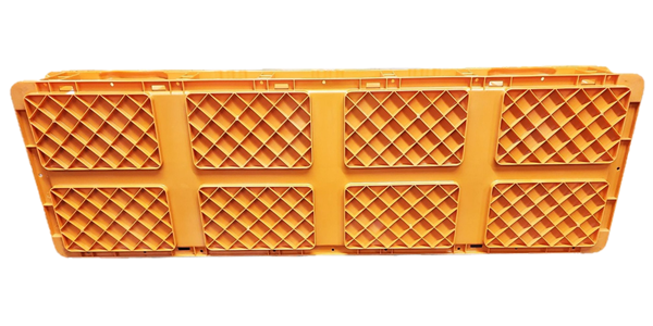Used HPJ Industries  48" x 15" x 7" Orange Hand Tote Reinforced Bottom - Image 2