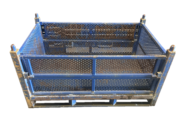 Used HPJ Industries  48" x 30" x 26" Perforated Steel Tub with  Downs - 2 Drop Doors 48" Side.