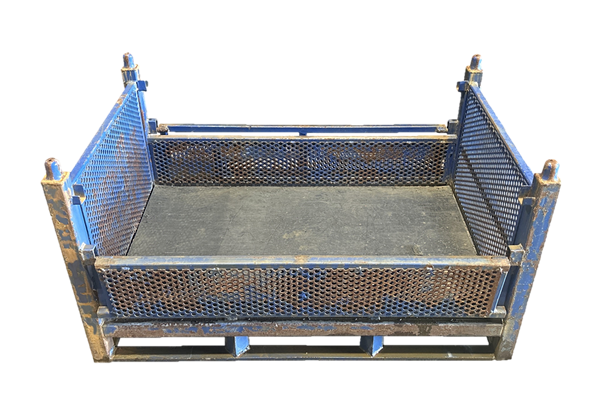 Used HPJ Industries  48" x 30" x 26" Perforated Steel Tub with  Downs - 2 Drop Doors 48" Side. - Image 3