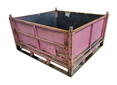 Used HPJ Industries 48" x 45" x 25" Steel Tub - 2 Drop Doors 48" Sides