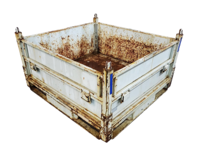 Used HPJ Industries 48" x 45" x 27" Steel Tub - 1 Drop Door 48" Side and 45" Side