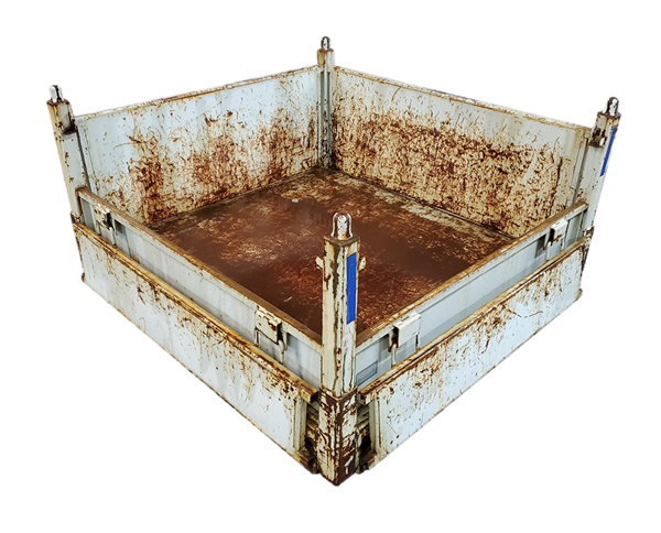 Used HPJ Industries 48" x 45" x 27" Steel Tub  - 2 Drop Doors, One on Each Side - Image 4