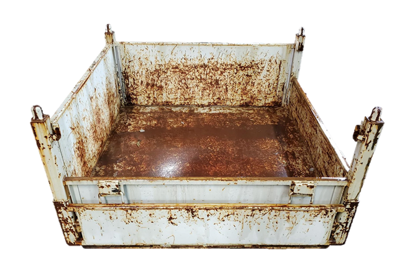 Used HPJ Industries 48" x 45" x 27" Steel Tub  - 2 Drop Doors, One on Each Side - Image 2