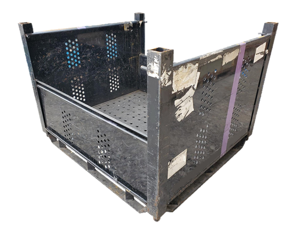 Used HPJ Industries 53" x 48" x 38" Steel Tub 53" Side - 2 Drop Doors - Image 2