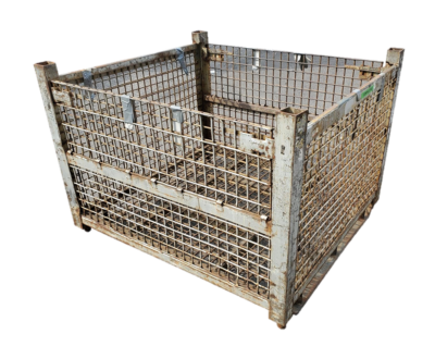 Used HPJ Industries 53" x 48" x 38" Wire Basket - 2 Drop Doors 53" Sides