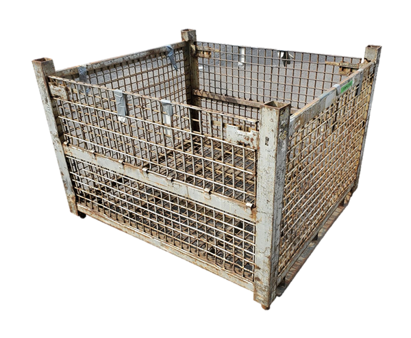 Used HPJ Industries 53" x 48" x 38" Wire Basket 53" Side - 2 Drop Doors