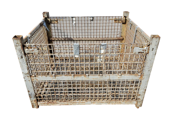 Used HPJ Industries 53" x 48" x 38" Wire Basket 53" Side - 2 Drop Doors - Image 6