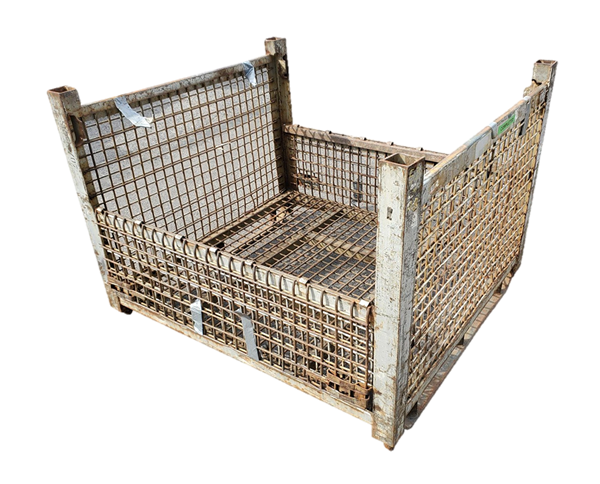 Used HPJ Industries 53" x 48" x 38" Wire Basket 53" Side - 2 Drop Doors - Image 7