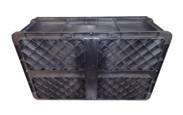 New Orbis  24" x 15" x 7" Black  Hand Tote Reinforced Bottom - Image 2