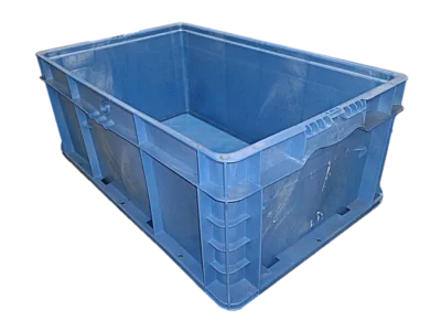 Used HPJ Industries  24" x 15" x 9" Blue Hand Tote Reinforced Bottom