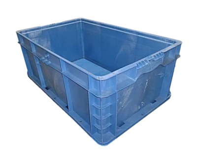 Used HPJ Industries 24" x 15" x 9" Blue Hand Tote Reinforced Bottom