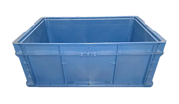 Used HPJ Industries  24" x 15" x 9" Blue Hand Tote Reinforced Bottom - Image 4