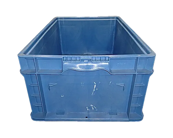 Used HPJ Industries  24" x 15" x 9" Blue Hand Tote Reinforced Bottom - Image 5