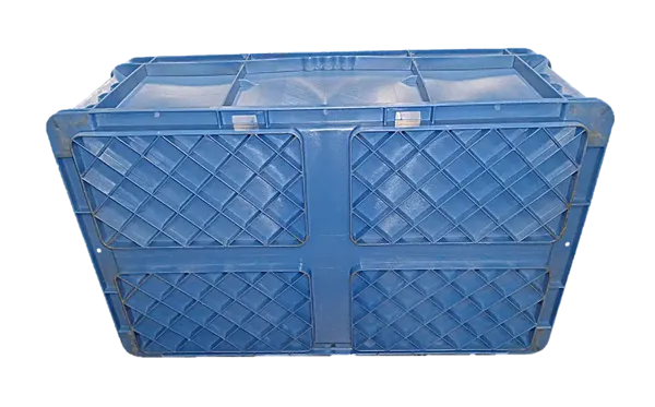 Used HPJ Industries  24" x 15" x 9" Blue Hand Tote Reinforced Bottom - Image 2