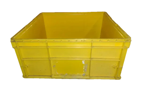 Used HPJ Industries  24" x 22" x 11" Yellow Hand Tote Reinforced Bottom - Image 5