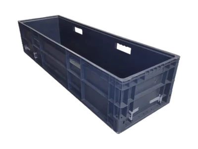 Used HPJ Industries 48" x 15" x 11" Gray Hand Tote Smooth Bottom With Handholds