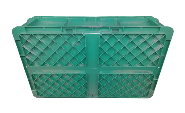 New Orbis Industries  24" x 15" x 7" Green Hand Tote Reinforced Bottom - Image 2