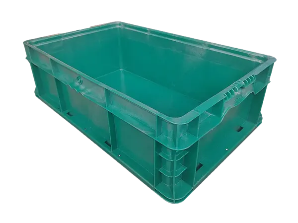 New HPJ Industries  24" x 15" x 7" Green Hand Tote Smooth Bottom