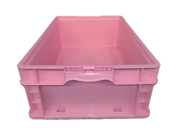 New Orbis Industries  24" x 15" x 7" Pink Hand Tote Reinforced Bottom - Image 4