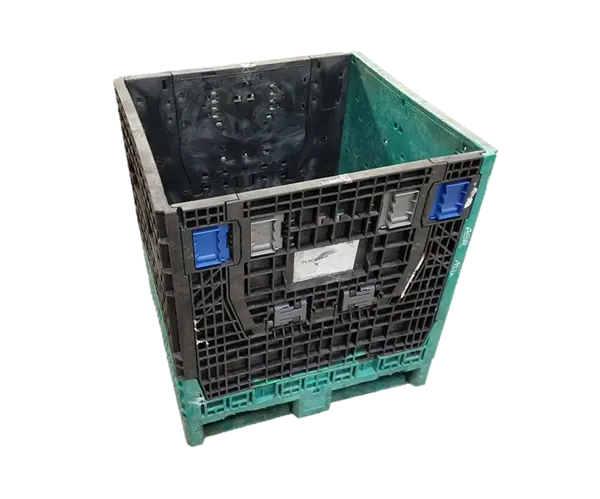Reconditioned HPJ Industries 30" x 32" x 34" Mixed Color All Good Runner Bulk Container - Image 2