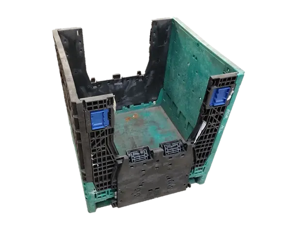 Reconditioned HPJ Industries 30" x 32" x 34" Mixed Color All Good Runner Bulk Container - Image 4