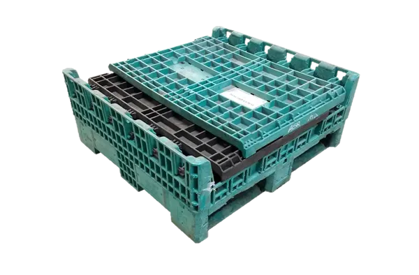 Reconditioned HPJ Industries 30" x 32" x 34" Mixed Color All Good Runner Bulk Container - Image 5