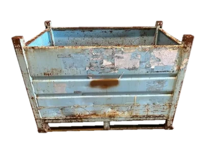 Used HPJ Industries 43.5" x 27.5" x 30" Steel Tub on 27.5 Side - 2 Drop Doors