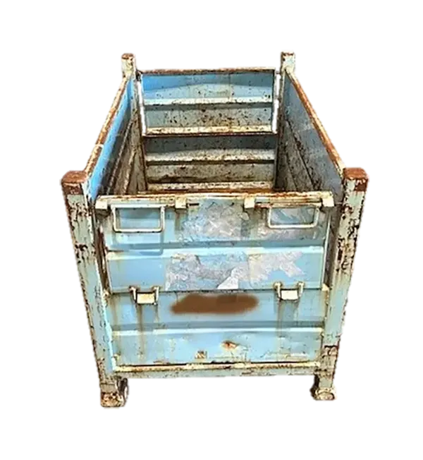 Used HPJ Industries 43.5" x 27.5" x 30" Steel Tub on 27.5 Side - 2 Drop Doors - Image 3